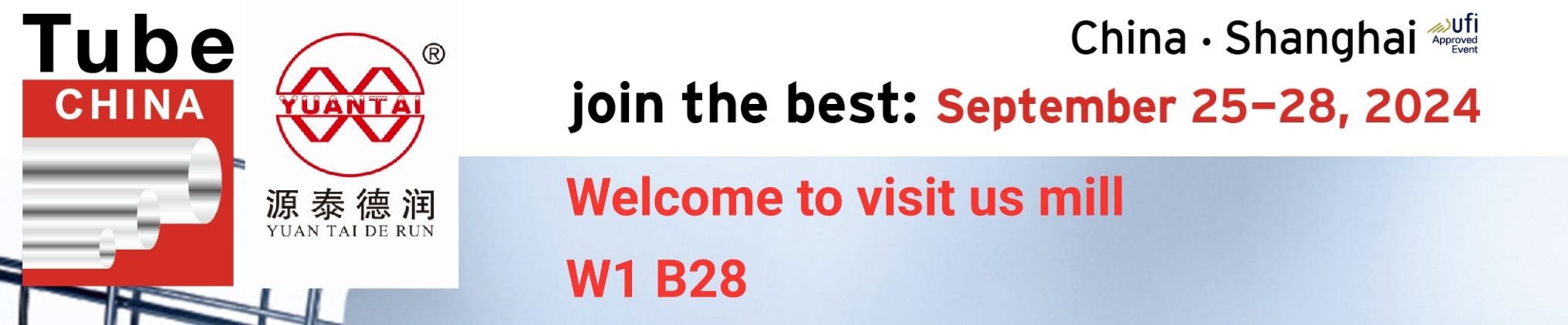 Join Us at Tube China 2024 - Yuantai Derun Group Welcomes Customers for A Visit, 9.25-9.28