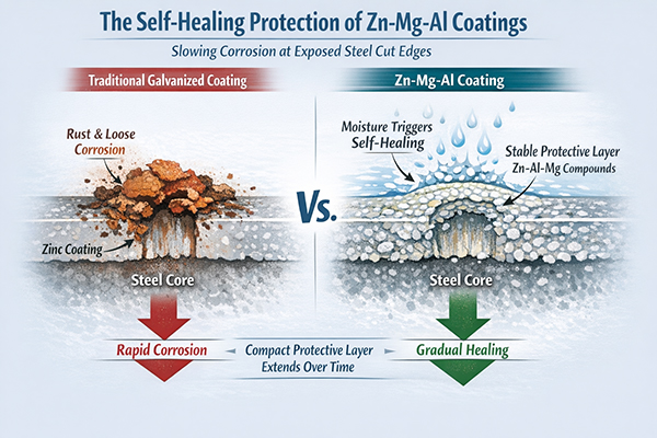 Zn-Al-Mg coatings reaction